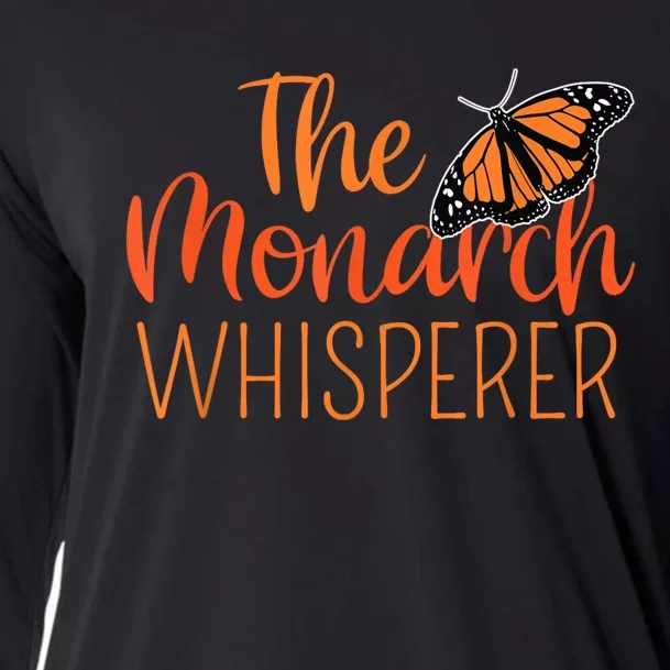 The Monarch Whisperer Cute Entomology Butterfly Cooling Performance Long Sleeve Crew