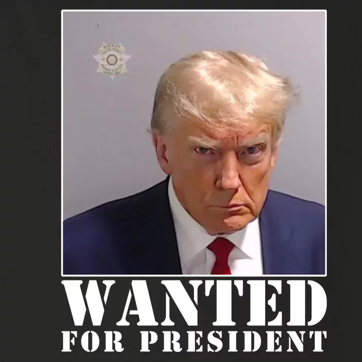 Trump Mugshot Wanted For President Toddler Long Sleeve Shirt