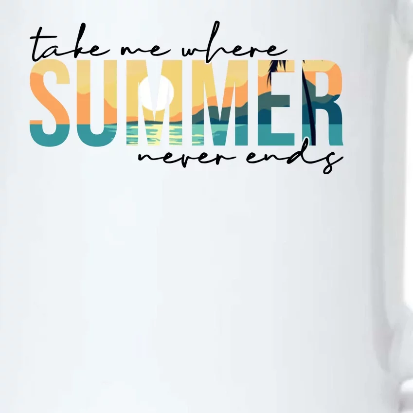 Take Me Where Summer Never Ends Black Color Changing Mug