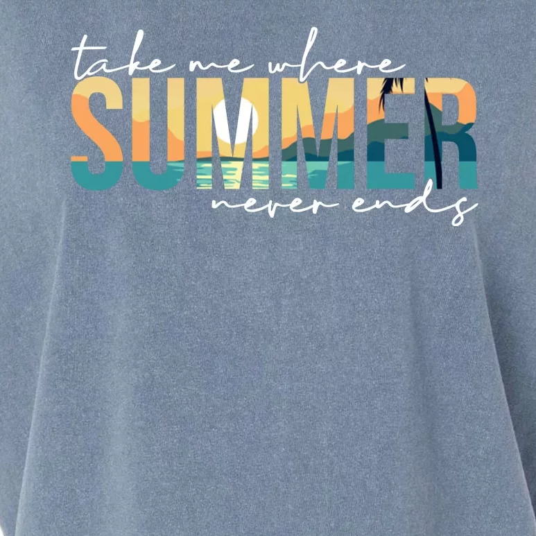 Take Me Where Summer Never Ends Garment-Dyed Women's Muscle Tee