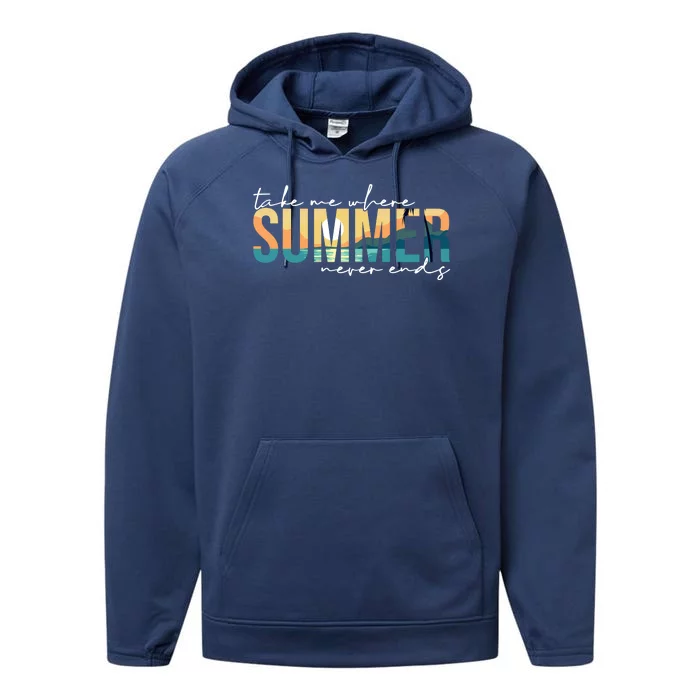 Take Me Where Summer Never Ends Performance Fleece Hoodie