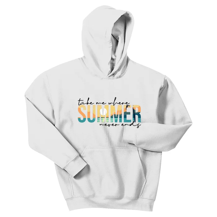 Take Me Where Summer Never Ends Kids Hoodie