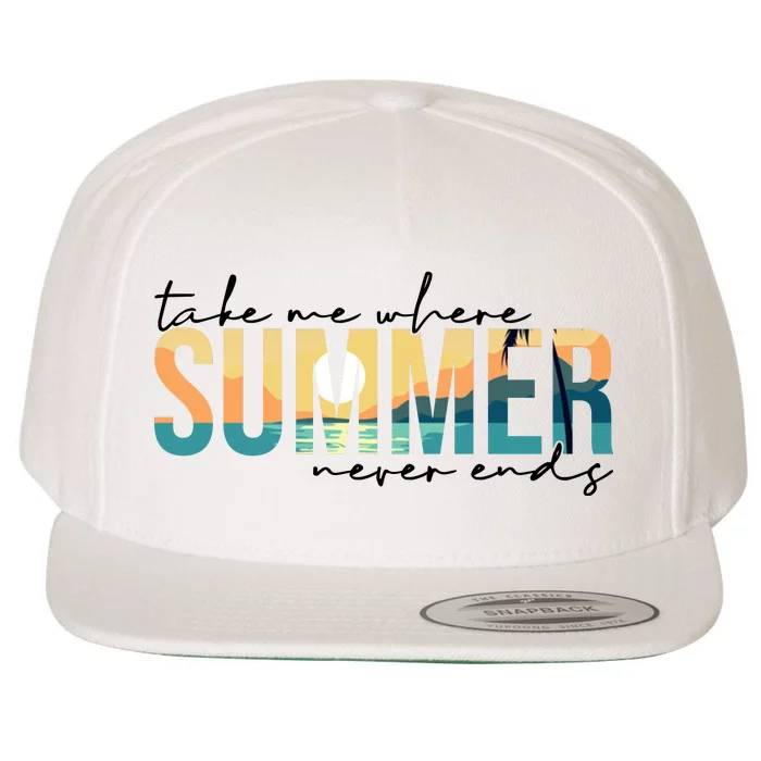 Take Me Where Summer Never Ends Wool Snapback Cap