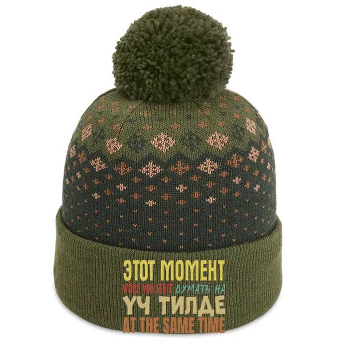 That Moment When You Start Thinking In 3 Languages Kyrgyz The Baniff Cuffed Pom Beanie