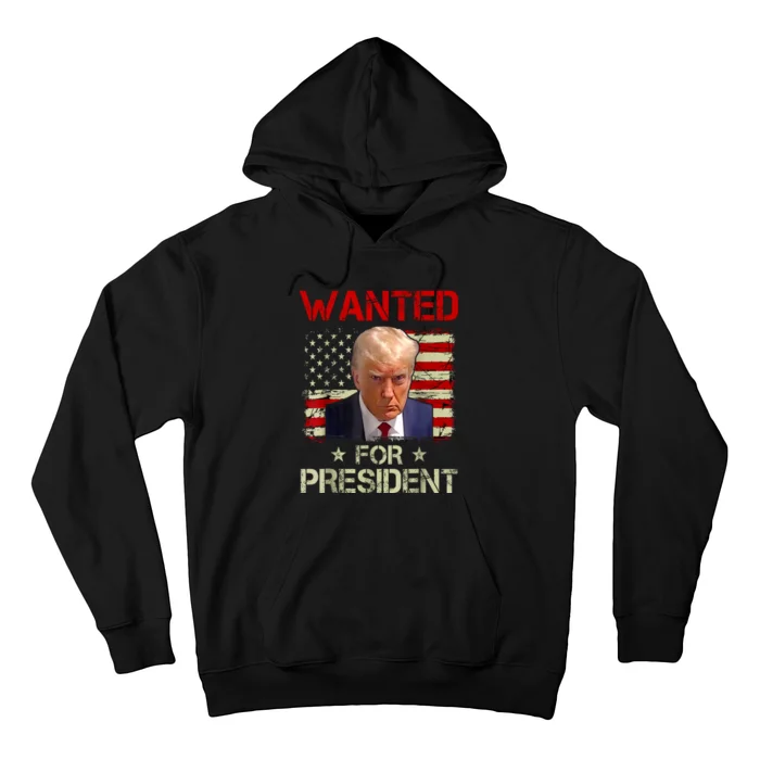 Trumps Mugshot Wanted For A Second Term 2024 President Gift Hoodie