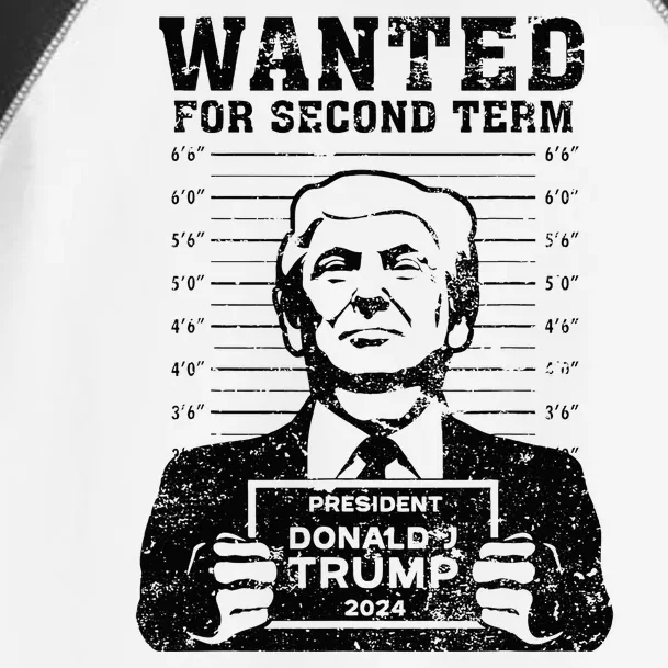 Trump Mugshot Wanted For Second Term 2024 Toddler Fine Jersey T-Shirt