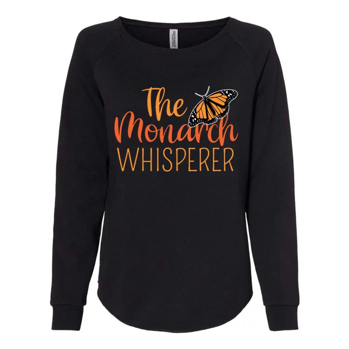 The Monarch Whisperer Cute Entomology Butterfly Womens California Wash Sweatshirt