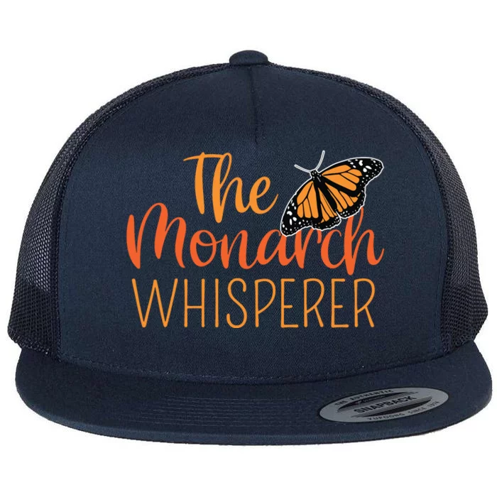 The Monarch Whisperer Cute Entomology Butterfly Flat Bill Trucker Hat