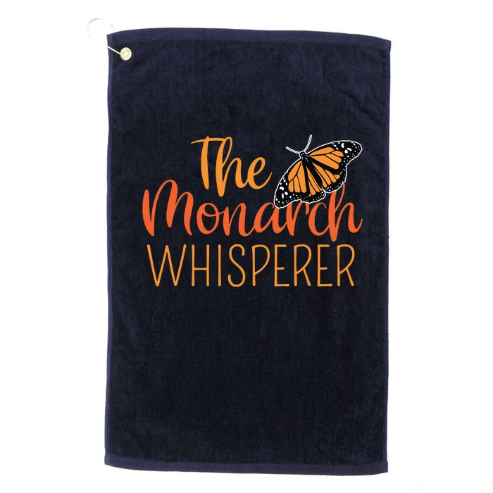 The Monarch Whisperer Cute Entomology Butterfly Platinum Collection Golf Towel