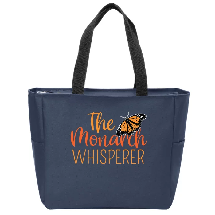 The Monarch Whisperer Cute Entomology Butterfly Zip Tote Bag