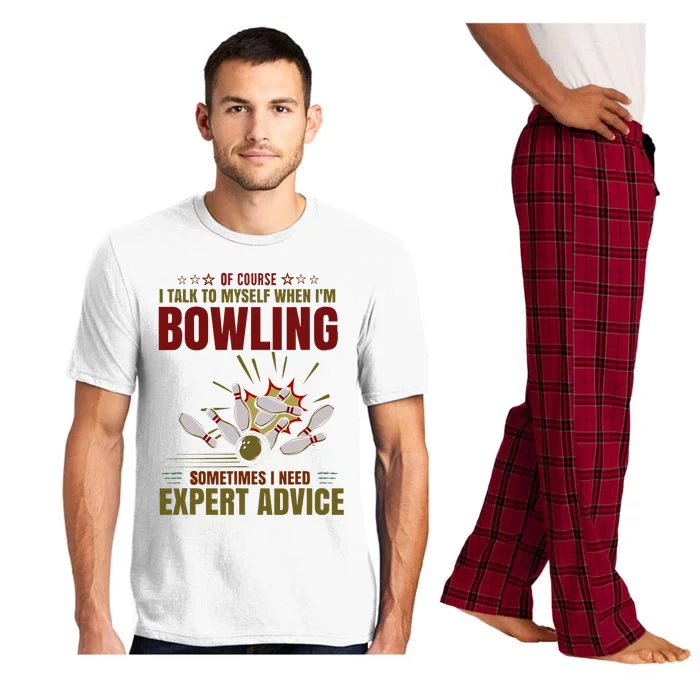 Talk Myself When Bowling Need Expert Advice Ten Pin Bowling Pajama Set