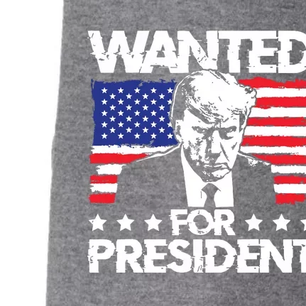 Trump Mugshot Wanted For President 2024 Doggie 3-End Fleece Hoodie