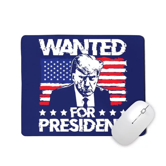 Trump Mugshot Wanted For President 2024 Mousepad