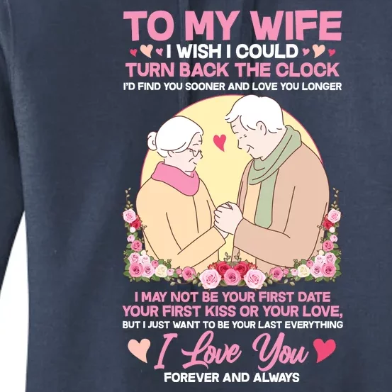 To My Wife I Wish I Could Turn Back The Clock Women's Pullover Hoodie