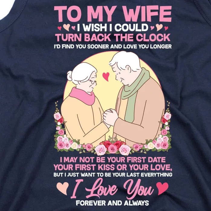 To My Wife I Wish I Could Turn Back The Clock Tank Top