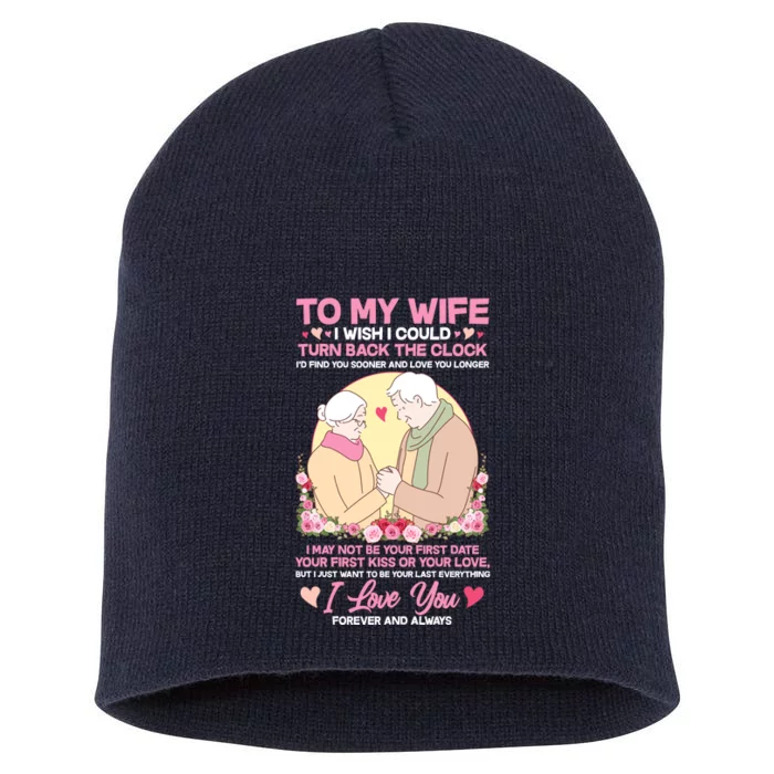 To My Wife I Wish I Could Turn Back The Clock Short Acrylic Beanie