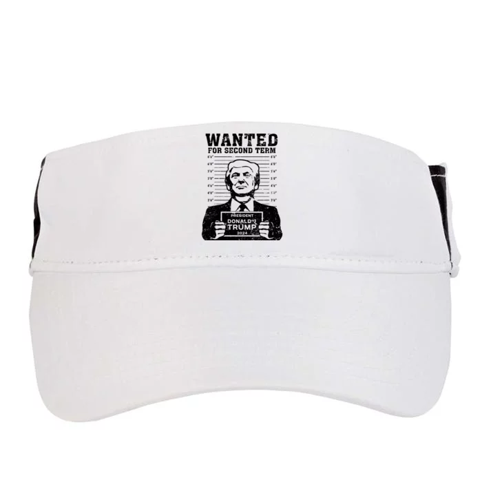 Trump Mugshot Wanted For Second Term 2024 Adult Drive Performance Visor