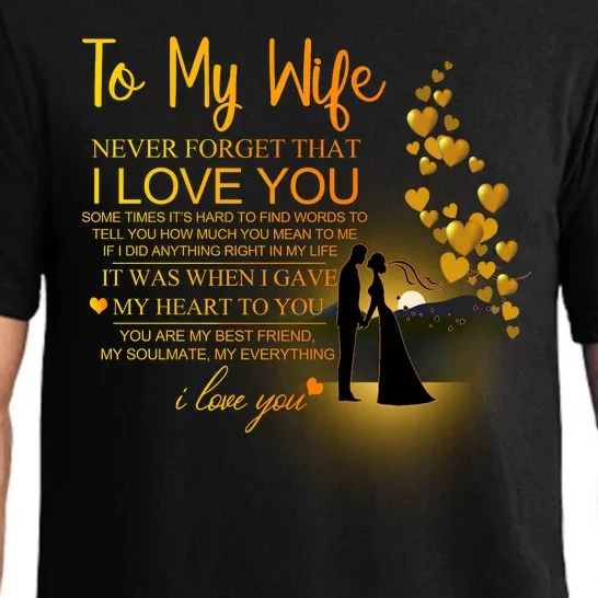 To My Wife I Love You Pajama Set