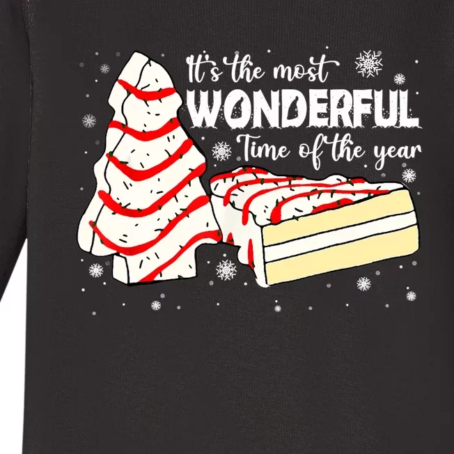 The Most Wonderful Christmas Snack Cake Time Of The Year TShirt Baby Long Sleeve Bodysuit