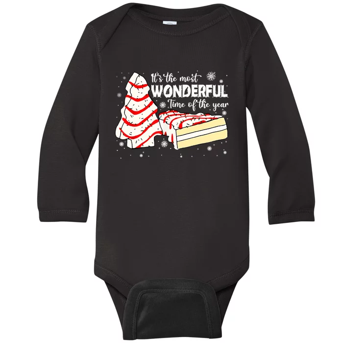 The Most Wonderful Christmas Snack Cake Time Of The Year TShirt Baby Long Sleeve Bodysuit