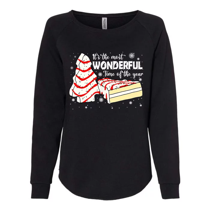 The Most Wonderful Christmas Snack Cake Time Of The Year TShirt Womens California Wash Sweatshirt