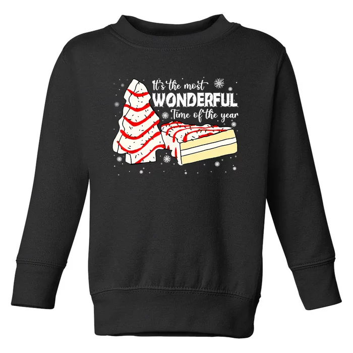 The Most Wonderful Christmas Snack Cake Time Of The Year TShirt Toddler Sweatshirt