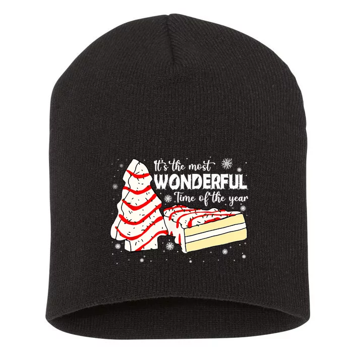 The Most Wonderful Christmas Snack Cake Time Of The Year TShirt Short Acrylic Beanie