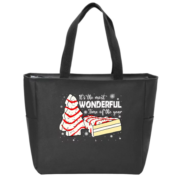 The Most Wonderful Christmas Snack Cake Time Of The Year TShirt Zip Tote Bag