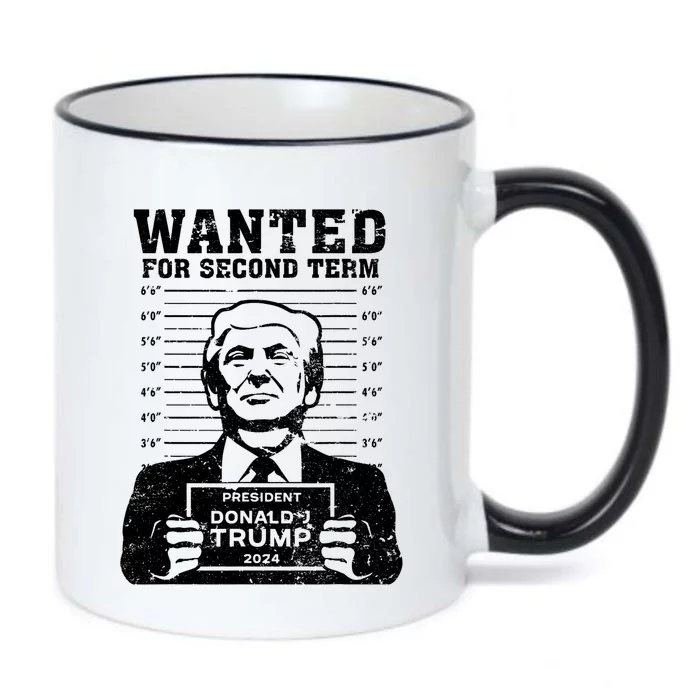 Trump Mugshot Wanted For Second Term 2024 Black Color Changing Mug