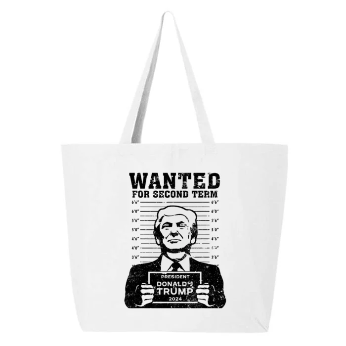 Trump Mugshot Wanted For Second Term 2024 25L Jumbo Tote