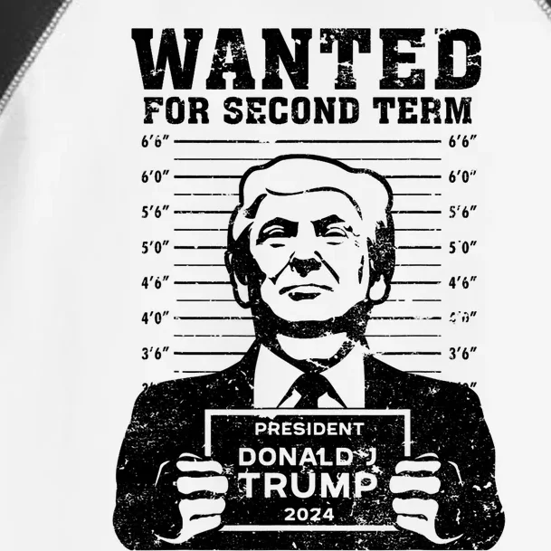 Trump Mugshot Wanted For Second Term 2024 Toddler Fine Jersey T-Shirt