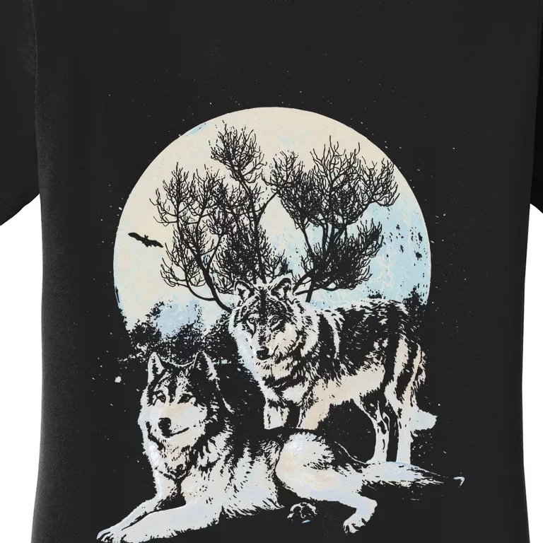 The Mountain Wolf Native American Wolf Wolves Lover Women's T-Shirt