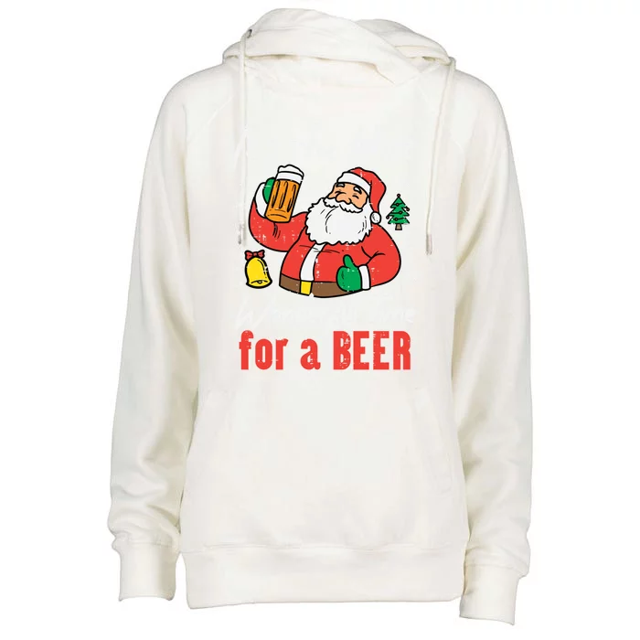 The Most Wonderful Time Santa Funny Christmas Xmas Dad Gift Womens Funnel Neck Pullover Hood