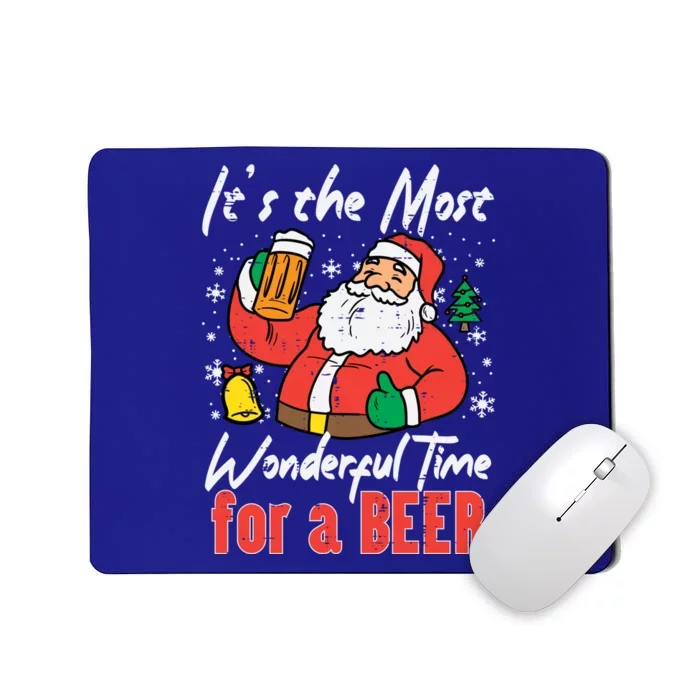 The Most Wonderful Time Santa Funny Christmas Xmas Dad Gift Mousepad