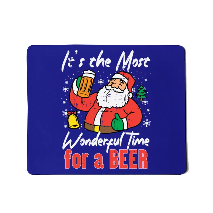 The Most Wonderful Time Santa Funny Christmas Xmas Dad Gift Mousepad