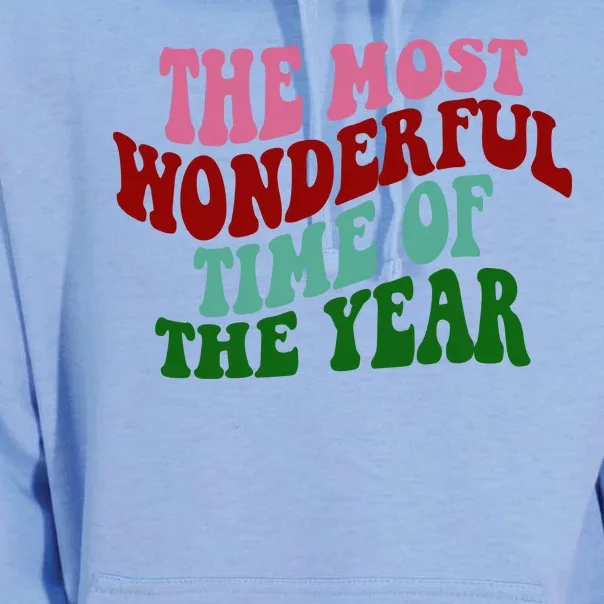 The Most Wonderful Time Of The Year Holiday Groovy Unisex Surf Hoodie