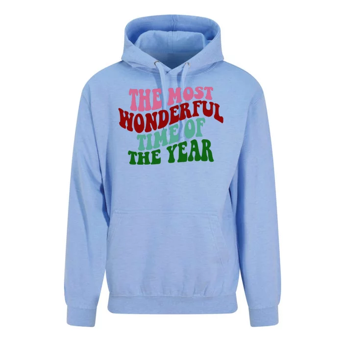 The Most Wonderful Time Of The Year Holiday Groovy Unisex Surf Hoodie