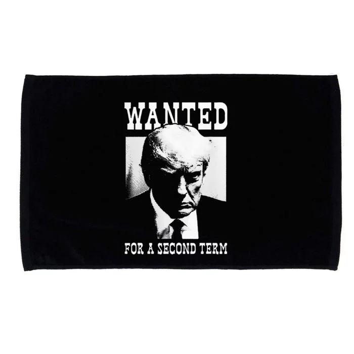 Trump Mugshot Wanted For Second Term 2024 Microfiber Hand Towel