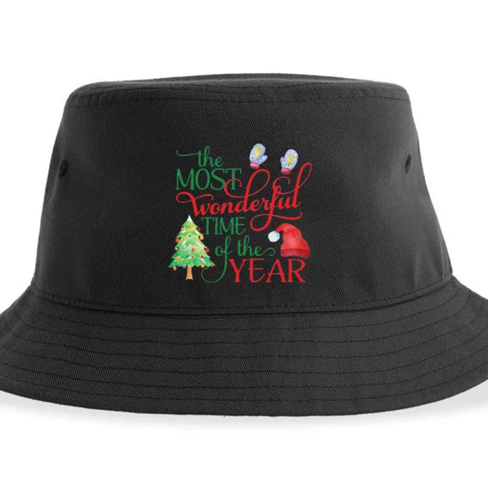 The Most Wonderful Time Of The Year Christmas Sustainable Bucket Hat