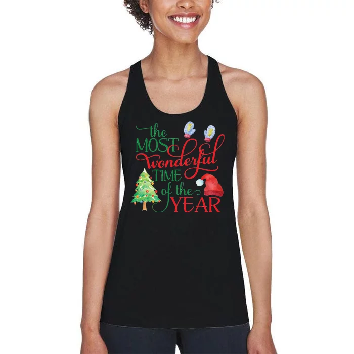 The Most Wonderful Time Of The Year Christmas Women's Racerback Tank