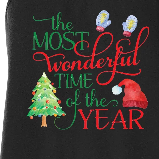 The Most Wonderful Time Of The Year Christmas Women's Racerback Tank