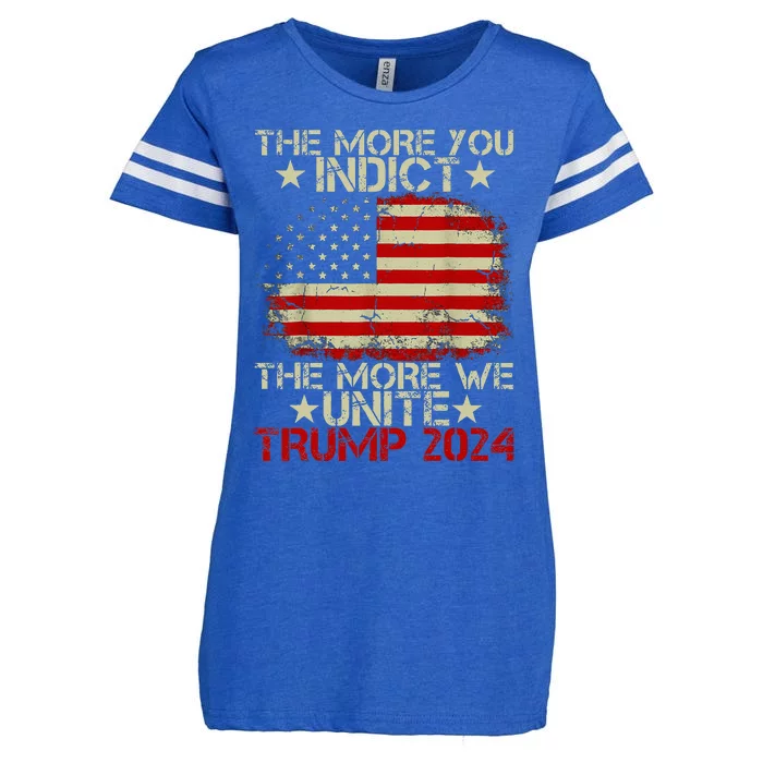 The More You Indict The More We Unite Maga Trump Indictt Enza Ladies Jersey Football T-Shirt