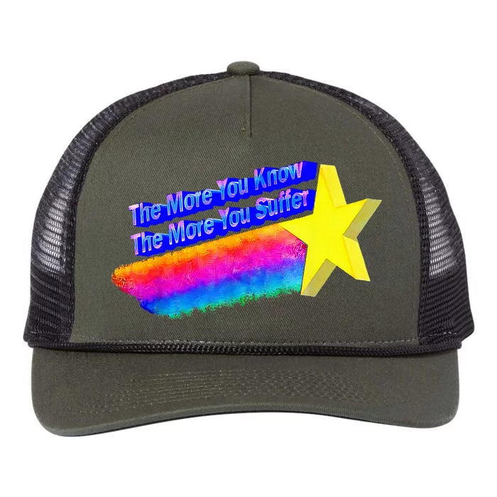 The More You Know The More You Suffer Retro Rope Trucker Hat Cap