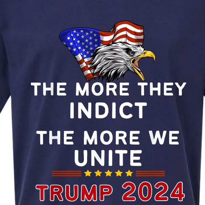 The More You Indict The More We Unite MAGA Trump Indictment Sueded Cloud Jersey T-Shirt