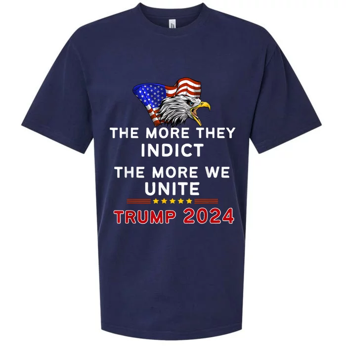 The More You Indict The More We Unite MAGA Trump Indictment Sueded Cloud Jersey T-Shirt