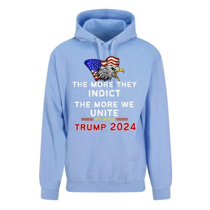 The More You Indict The More We Unite MAGA Trump Indictment Unisex Surf Hoodie