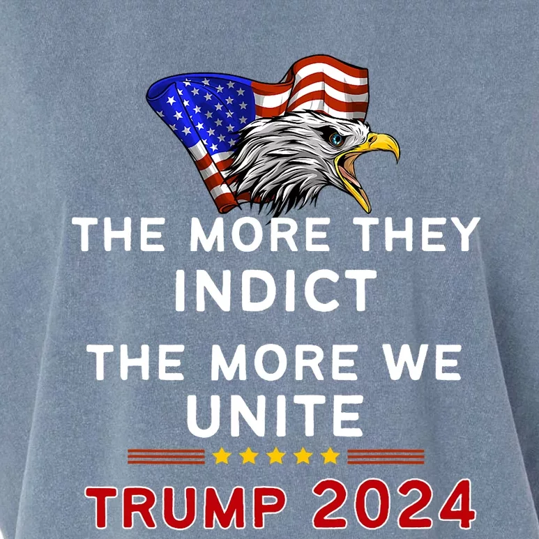 The More You Indict The More We Unite MAGA Trump Indictment Garment-Dyed Women's Muscle Tee