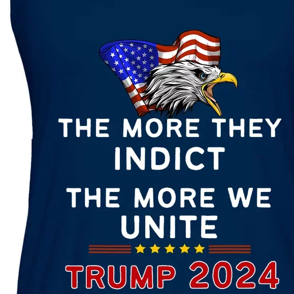 The More You Indict The More We Unite MAGA Trump Indictment Ladies Essential Flowy Tank