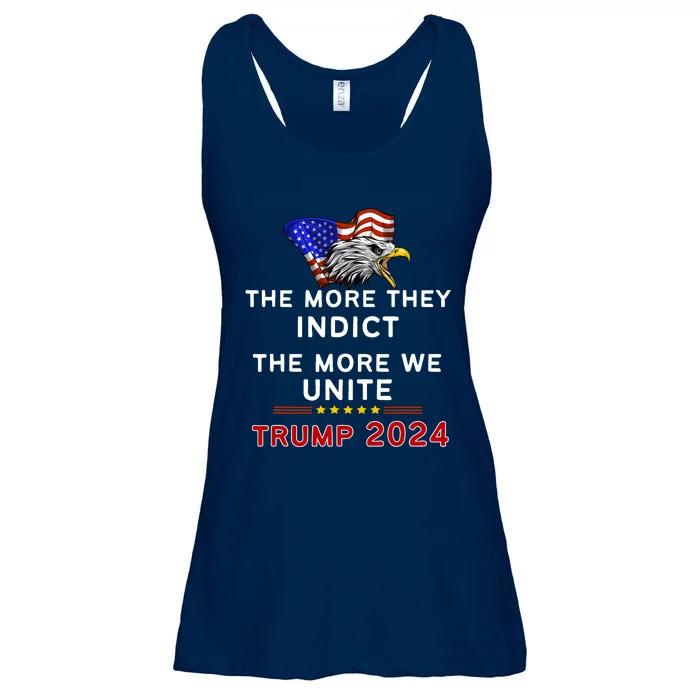 The More You Indict The More We Unite MAGA Trump Indictment Ladies Essential Flowy Tank