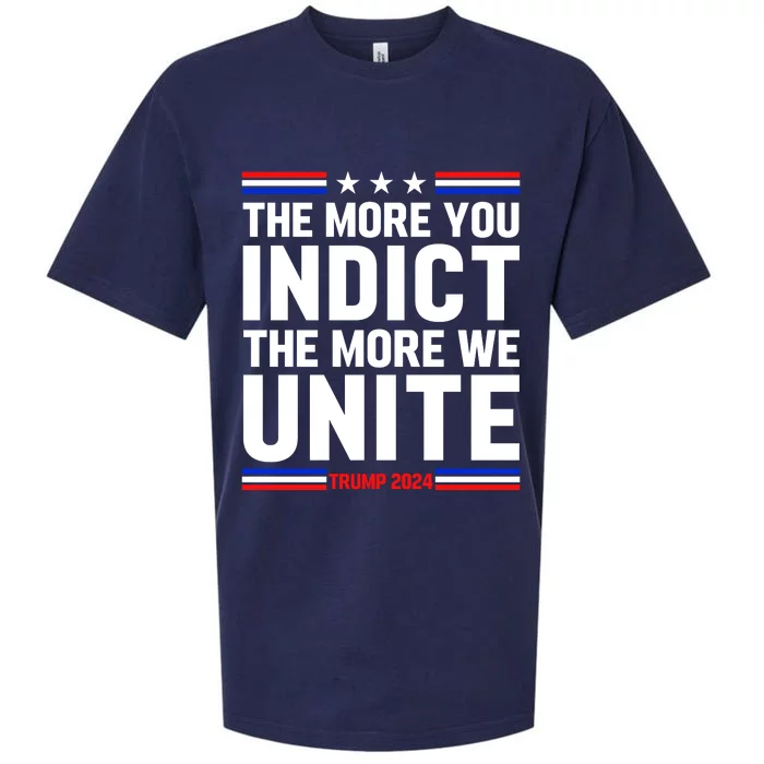 The More You Indict The More We Unite MAGA Pro Trump Indictment Sueded Cloud Jersey T-Shirt